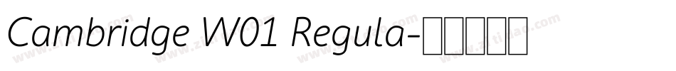 Cambridge W01 Regula字体转换